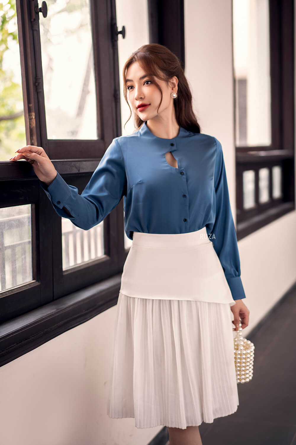 Sơ mi tay dài 22 48 xanh-1
