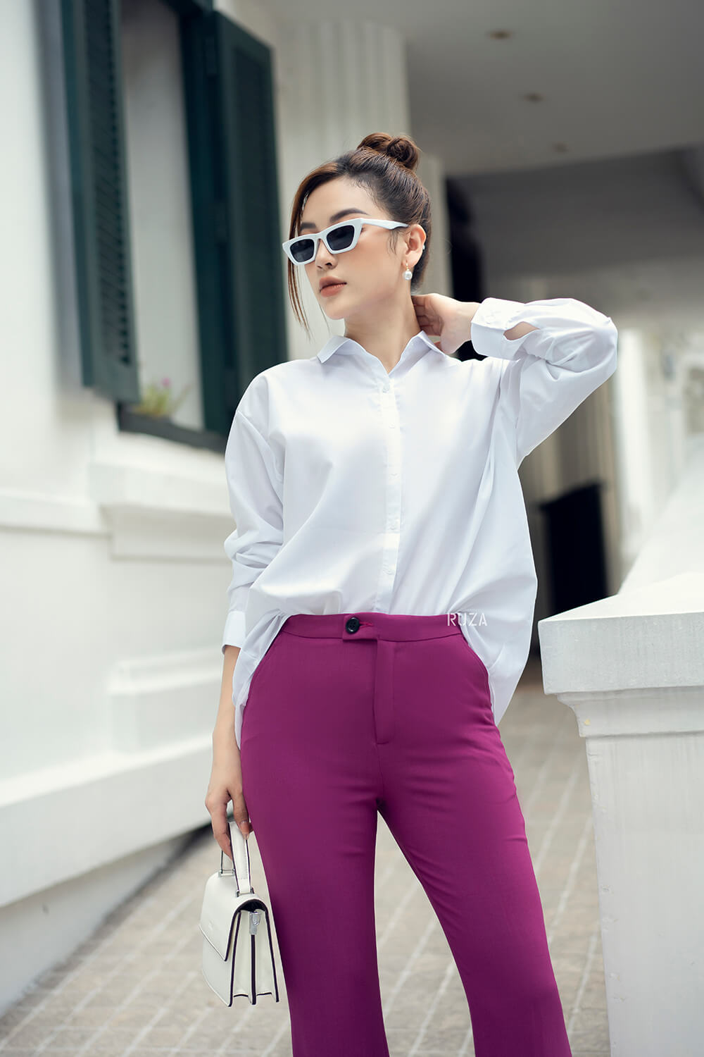 Quần tây ống loe 032 32 hồng