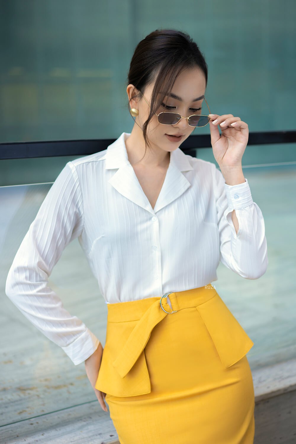 Sơ mi tay dài AD 042 99 trắng p2