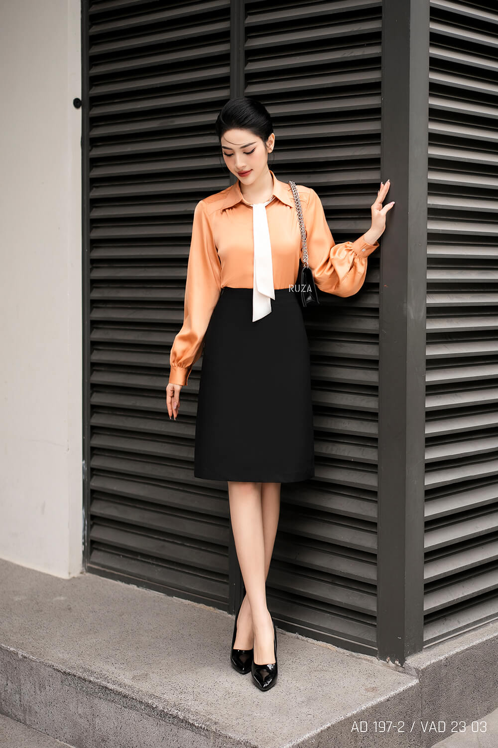 Áo sơ mi tay dài AD 197-2 vàng đậm