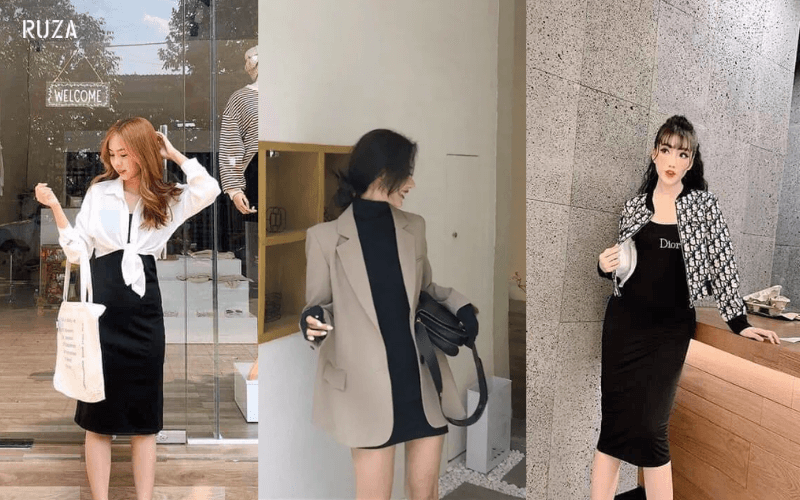 Xu hướng thời trang Tết 2023: Outfits nàng không thể bỏ qua 6 Đầm body mix áo khoác