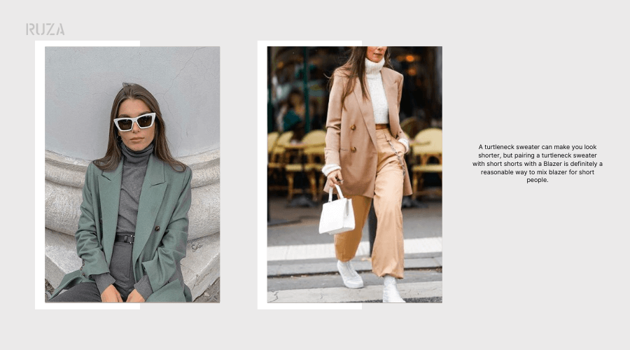 Mix áo Blazer với áo len