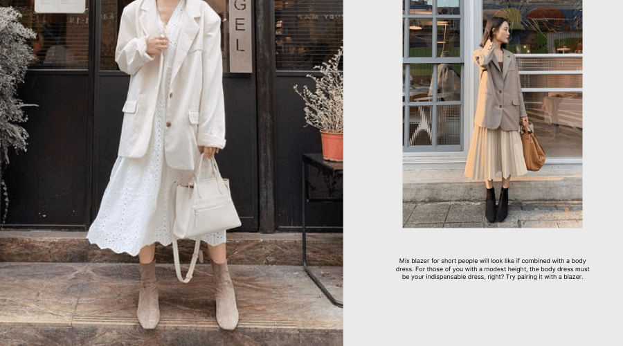 Mix áo Blazer với đầm body