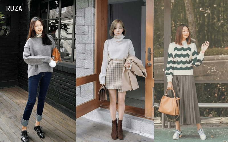 Xu hướng thời trang Tết 2023: Outfits nàng không thể bỏ qua 3 Phối đồ với áo len trong ngày tết