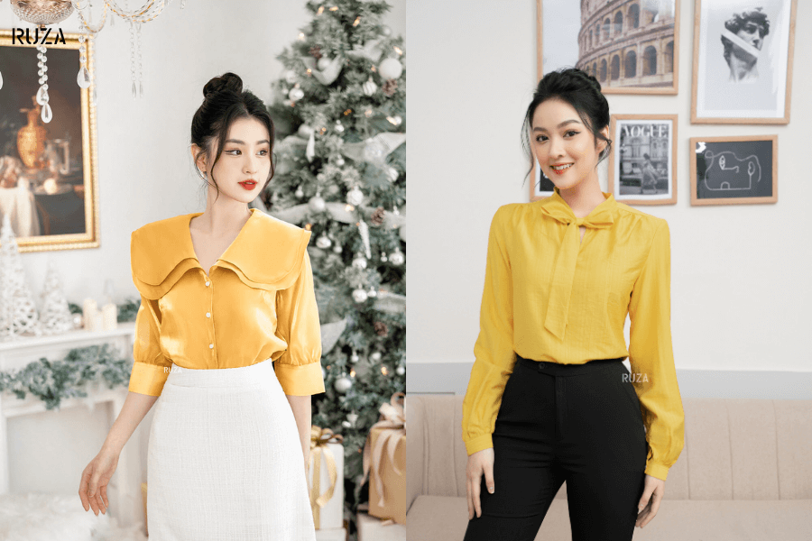 Phối màu cho người mệnh hỏa với tone vàng cam