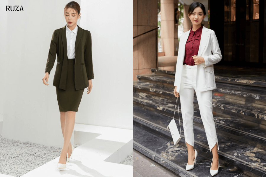 Cách Phối Đồ Với Áo Sơ Mi Trắng: 5 Tips Thời Trang Đẳng Cấp 5 Phối áo sơ mi trắng với blazer
