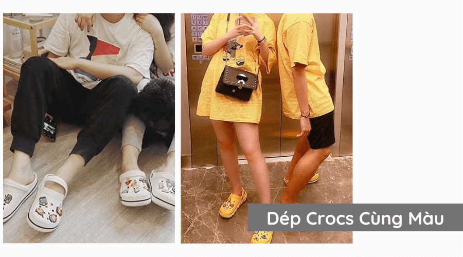 Mix and Match: Cách phối đồ với dép Crocs độc đáo 4 Mix đồ với dép Crocs cùng màu