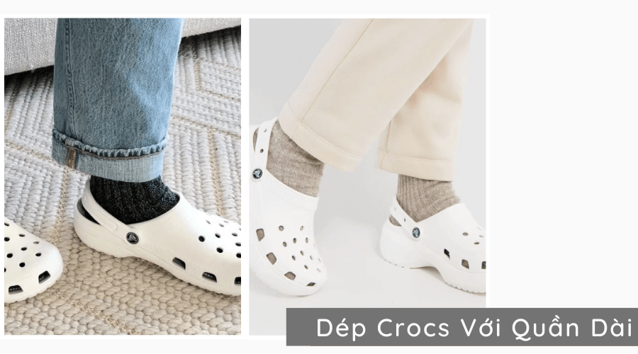 Mix and Match: Cách phối đồ với dép Crocs độc đáo 7 Phối Dép Crocs với quần dài