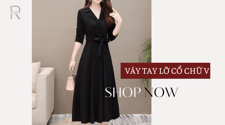 Top Các Mẫu Váy Đẹp Nhất Hiện Nay Nàng Nào Cũng Có 8 Váy công sở tay lỡ cổ V