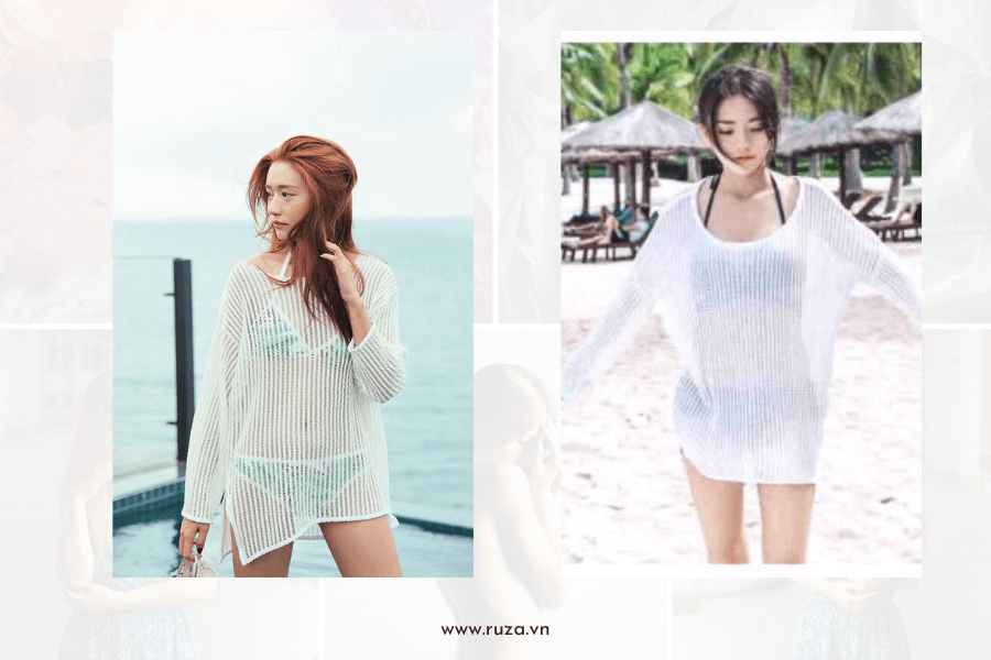 Lễ 30/4 mặc gì đi chơi để gây sự chú ý và tạo ấn tượng? 6 Kết hợp áo lưới với bikini