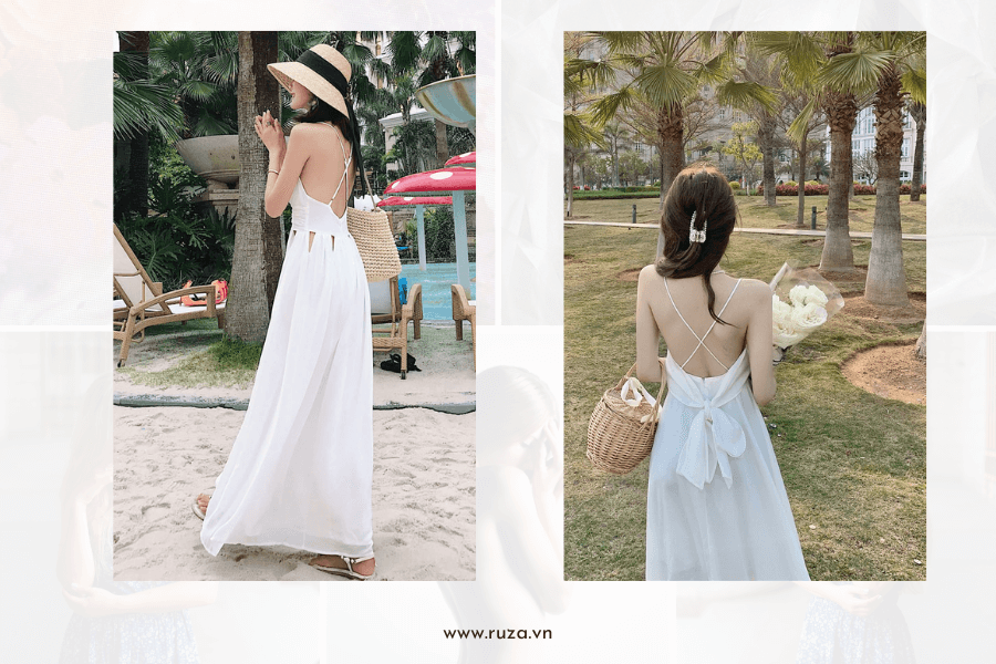 Lễ 30/4 mặc gì đi chơi để gây sự chú ý và tạo ấn tượng? 4 Đầm dài maxi với nón cói