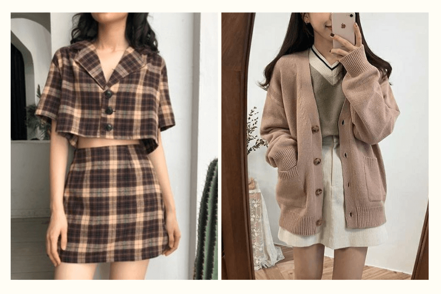 10 Cách Phối Chân Váy Chữ A Dáng Đẹp Dành Cho Nàng 8 Phối chân váy chữ A với áo croptop và cardigan