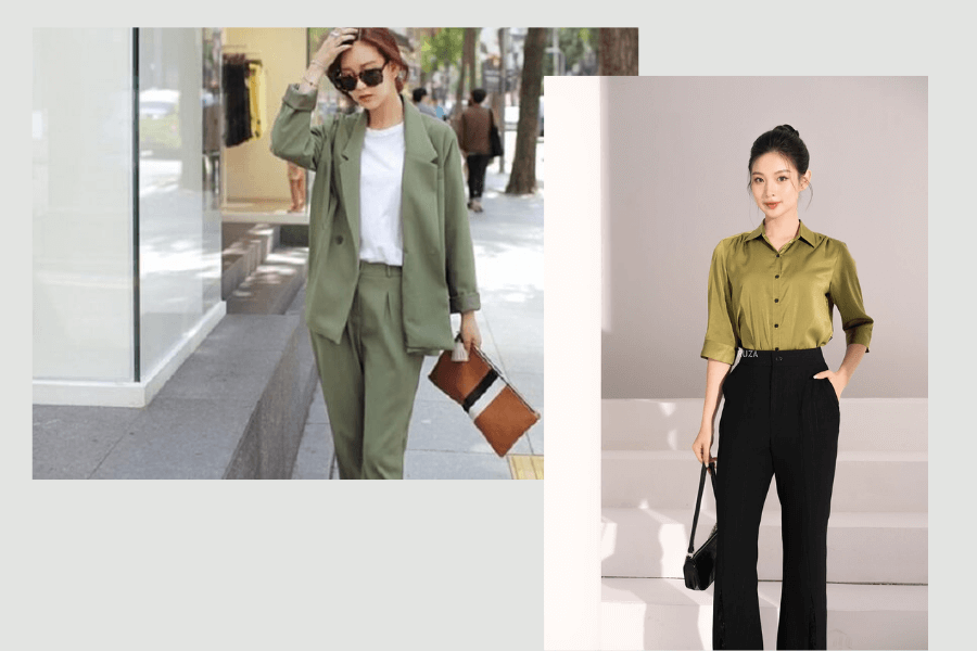 Màu Xanh Rêu Là Gì? Kết Hợp Với Màu Nào Sẽ Là Đẹp Nhất 5 Áo xanh rêu kết hợp với quần