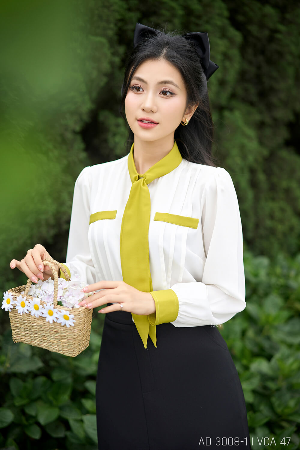 Áo sơ mi tay dài AD 3008-1 trắng PC2