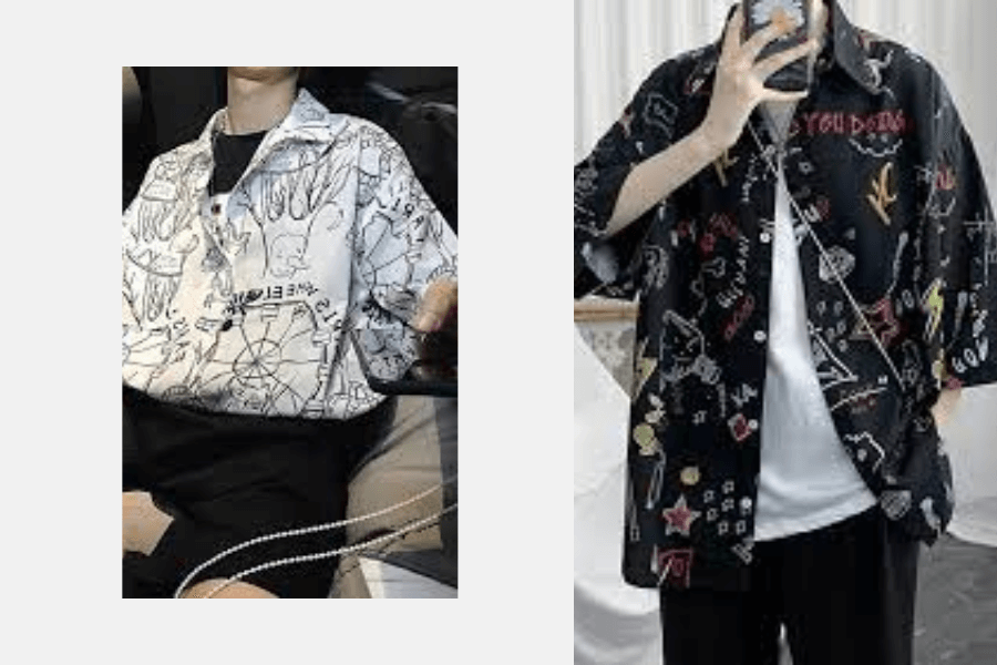 Unisex là gì? Cách phối đồ Unisex HOT nhất hiện nay 7 Áo sơ mi họa tiết unisex