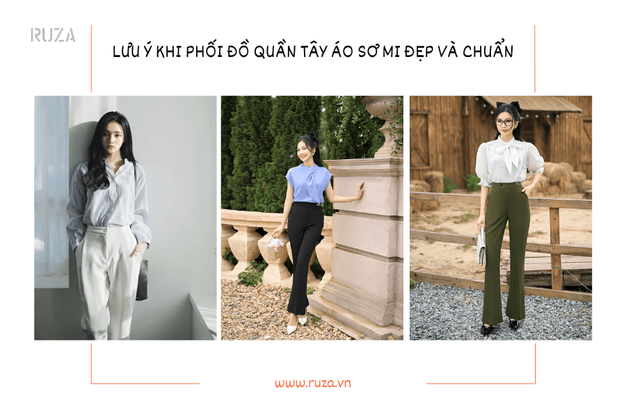 Lưu ý khi phối quần tây áo sơ mi