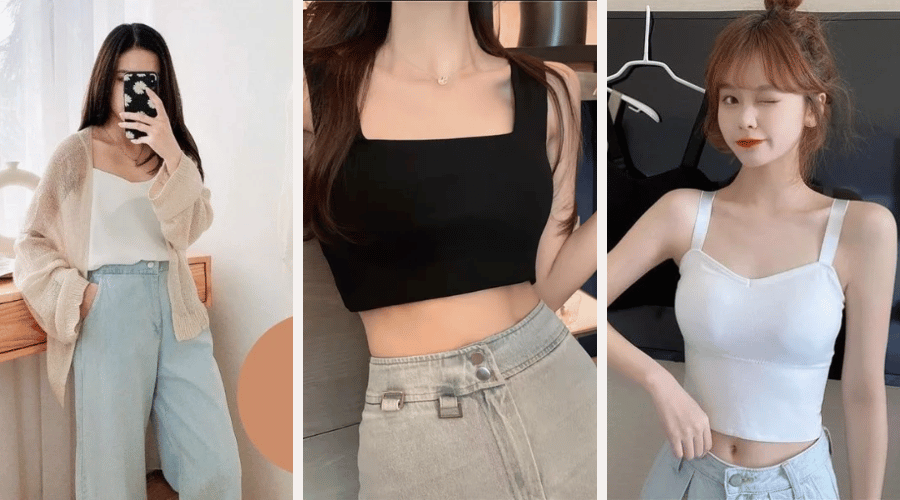 Mặc áo 2 dây nên mặc áo lót nào để không lộ? 4 Sử dụng dây áo trong - Áo ngực không dây - Áo hai dây có sẵn mút ngực