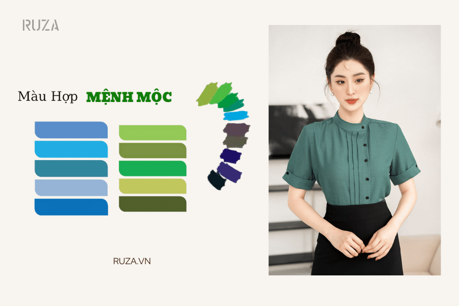 Tìm hiểu về màu sắc hợp mệnh trong thời trang 6 Màu sắc hợp mệnh mộc