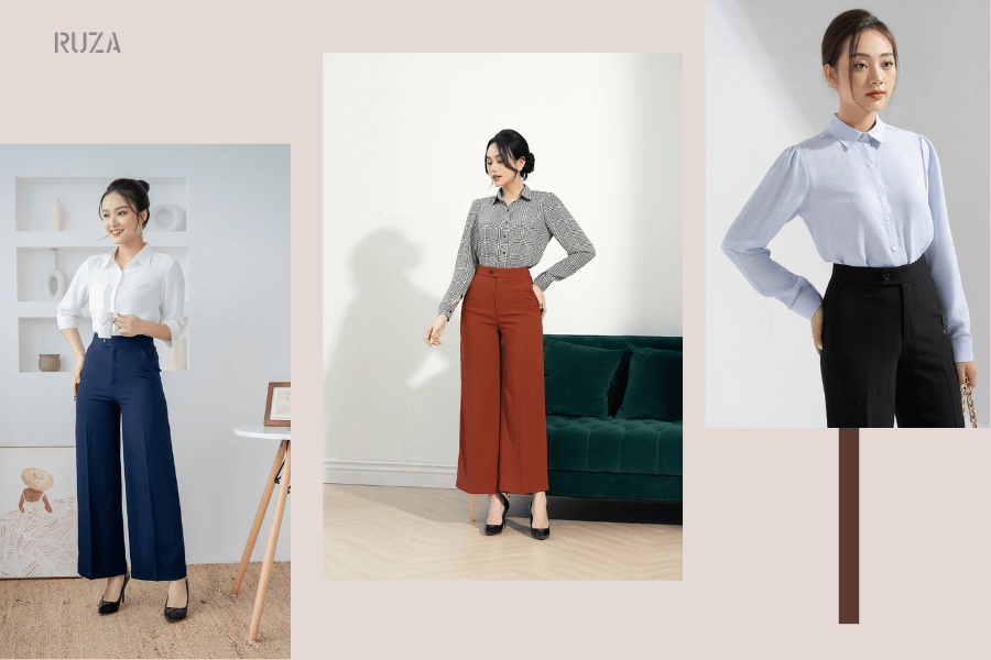 Nguyên tắc khi mặc quần ống rộng