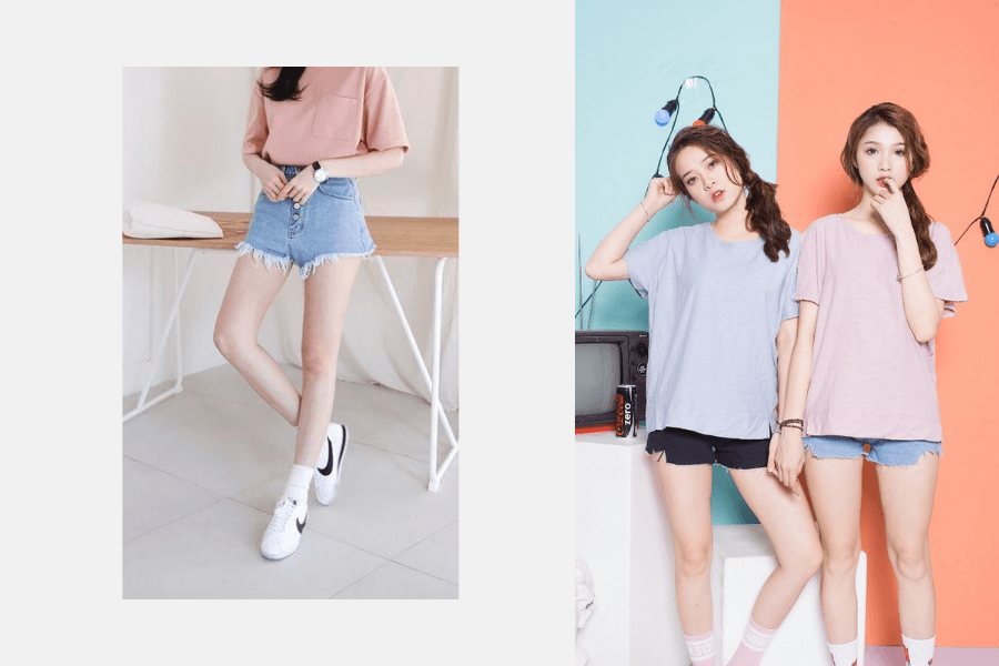 Unisex là gì? Cách phối đồ Unisex HOT nhất hiện nay 9 Phối quan short với áo thun trơn