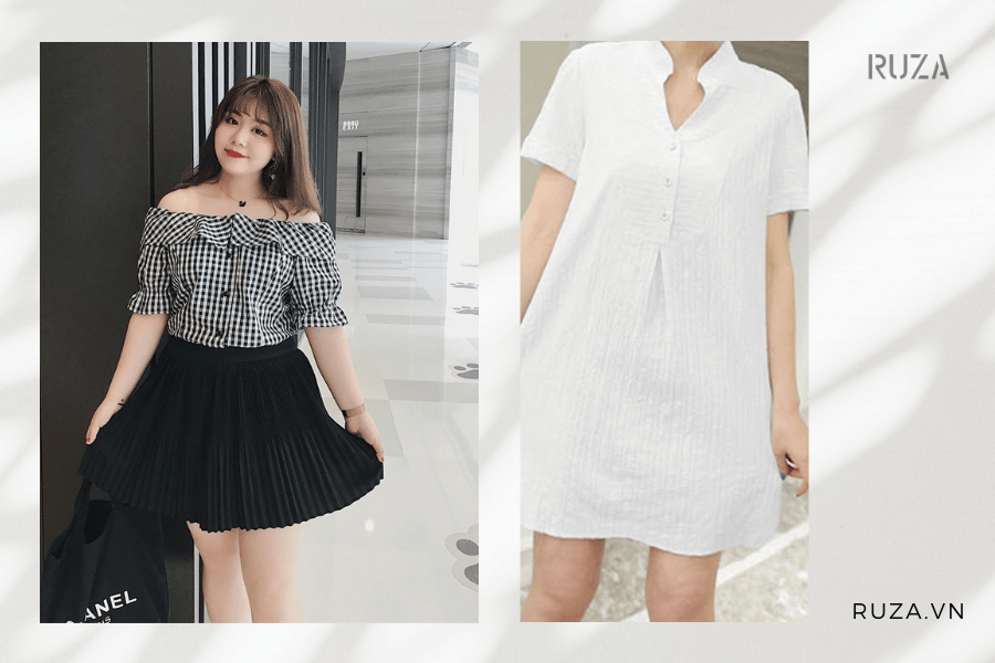 10+ kiểu váy cho người mập lùn mặc che khuyết điểm 5 Người mập lùn nên mặc: Váy xòe ngắn, váy sơ mi