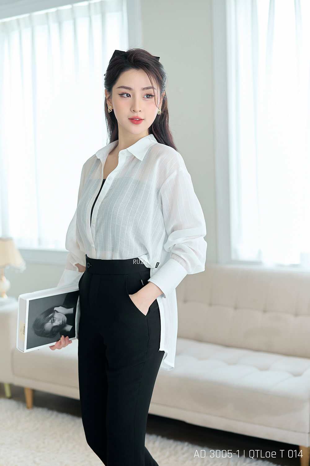 Áo sơ mi AD 3005-1 trắng pc3