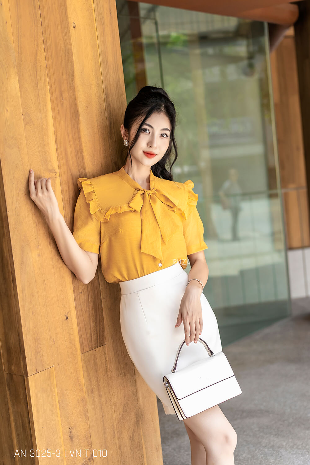 Áo sơ mi tay ngắn AN 3025-3 vàng