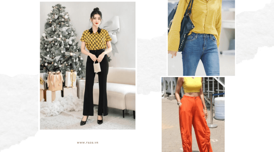 Áo màu vàng kết hợp với màu gì?
