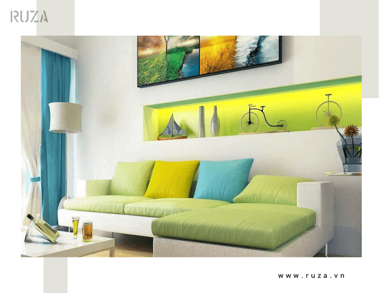 Màu Xanh Ngọc Phối Với Màu Gì Đẹp Và Nổi Bật 8 Kết hợp màu xanh ngọc với màu trắng trong phòng khách
