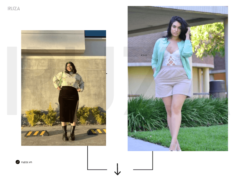 Chubby Là Gì? Mẫu Thời Trang Dành Cho Nàng Mũm Mĩm 9 Lựa chọn áo cổ V và đúng kích thước