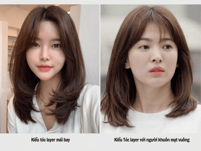 Top 30+ Kiểu Tóc Layer Nữ Đẹp Trẻ Trung Hợp Khuôn Mặt Nhất 2023 9 Tóc layer may bay - Tóc layer hợp với mặt vuông
