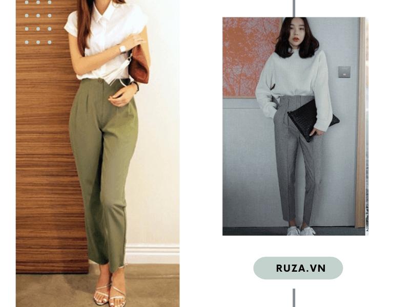 Quần Baggy Hợp Với Dáng Người Nào Vừa Xinh Vừa Sang Trọng 5 Dáng người quả táo - Dáng người quả lê