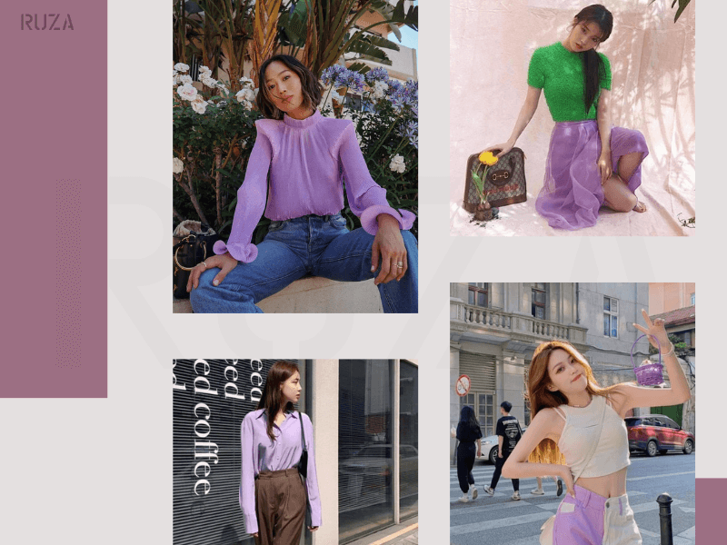 Màu Tím Pastel Phối Với Màu Gì? Cách Phối Đồ Màu Tím Pastel 6 Cách phối đồ với màu tím pastel pic2