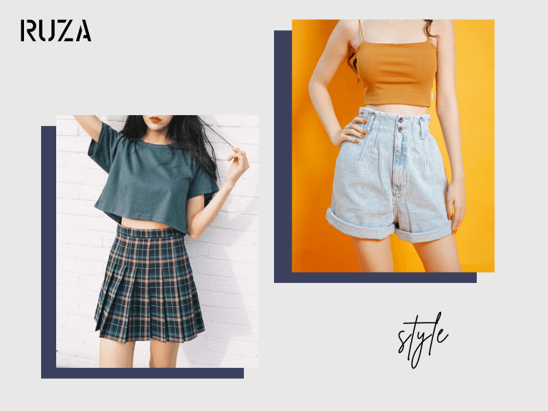 Áo Croptop là gì? 10+ kiểu áo croptop đẹp và cách phối 9 Phối đồ với áo croptop với chân váy - quần short