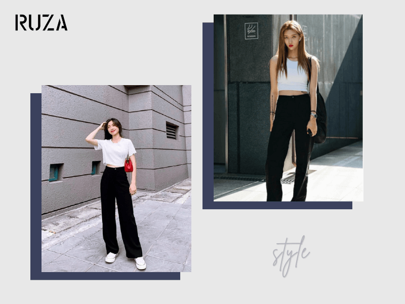 Áo Croptop là gì? 10+ kiểu áo croptop đẹp và cách phối 11 Phối đồ với áo croptop với quần tây