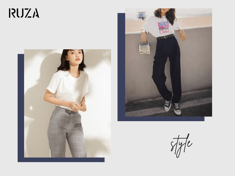 Phong cách Menswear là gì? Cách thể hiện phong cách menswear cho nữ 9 Áo phông kết hợp với quần âu