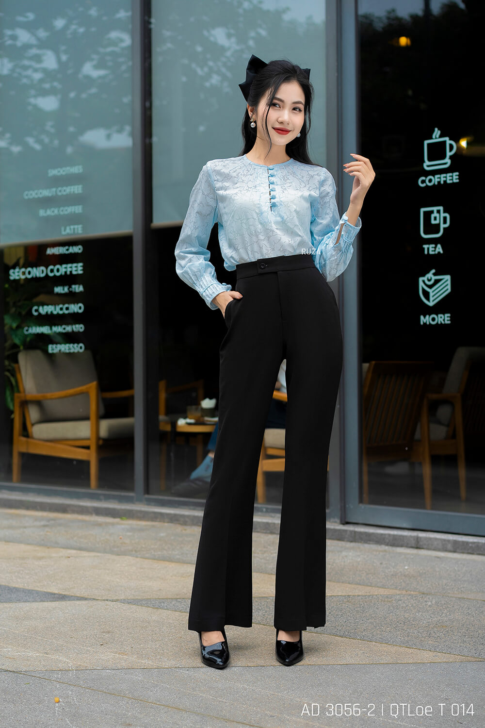 Áo sơ mi tay dài kiểu AD 3051