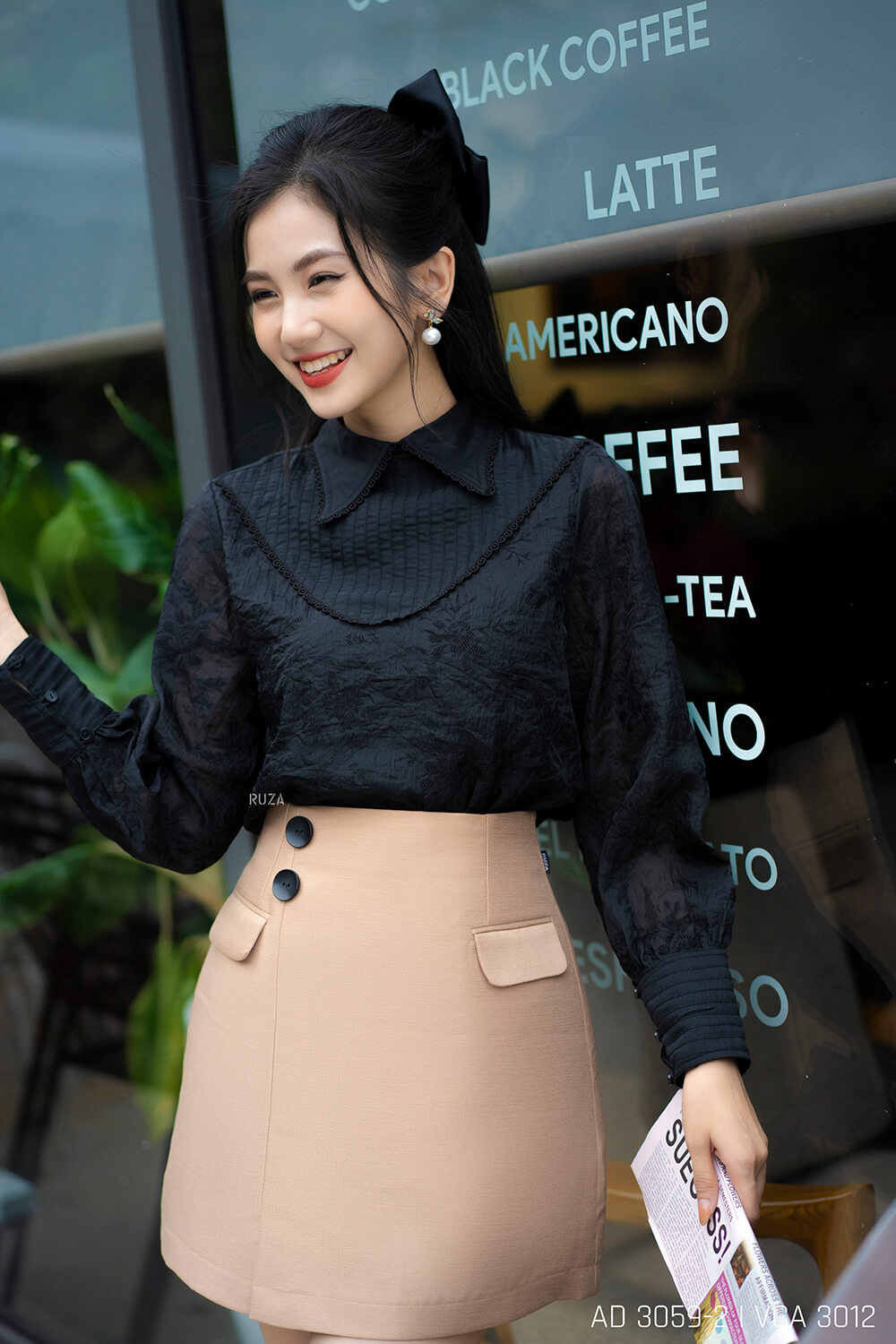 Áo sơ mi tay dài kiểu AD 3059-2 pc2