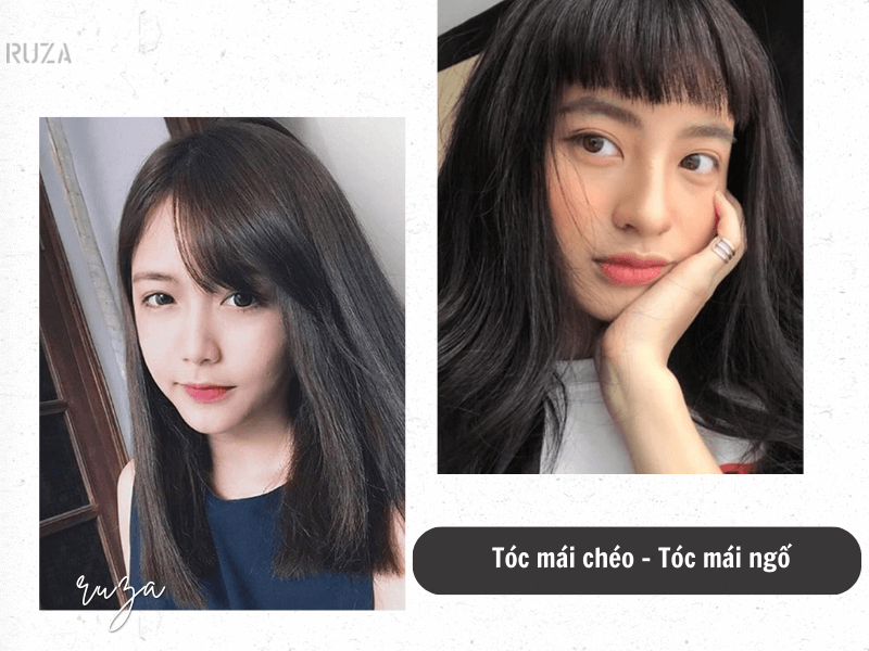 Mặt Tròn Để Tóc Gì? 31+ Kiểu Tóc Đẹp Cho Nàng Mặt Tròn 11 Tóc mái chéo - Tóc mái ngố