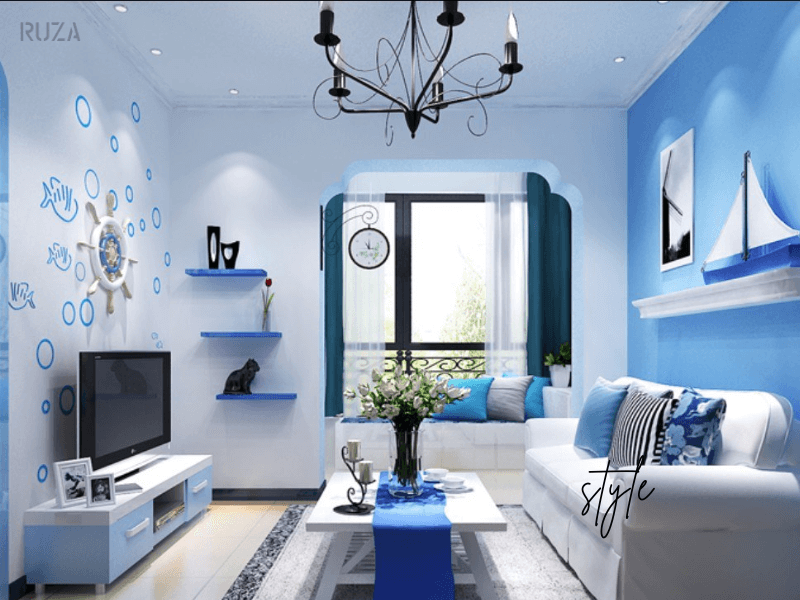 Tìm Hiểu Về Màu Xanh Dương Và Bí Quyết Phối Đồ Thời Trang 6 Ứng dụng xanh dương trong nội thất
