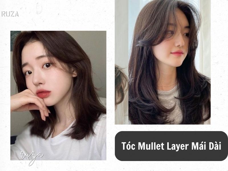 10+ Kiểu Tóc Mullet Layer Nữ Cá Tính, Năng Động 7 Tóc mullet layer kết hợp mái dài