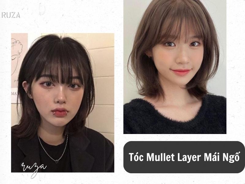 10+ Kiểu Tóc Mullet Layer Nữ Cá Tính, Năng Động 8 Tóc mullet layer kết hợp mái ngố