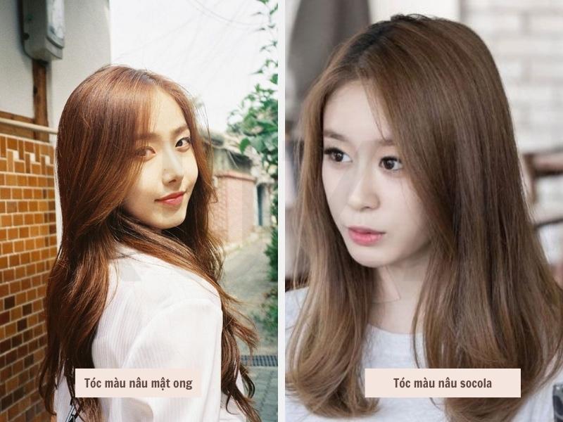 Top 21+ Màu Tóc Cho Da Ngăm Cực Xinh Cho Nữ 4 Tóc màu nâu mật ong - màu nâu socola