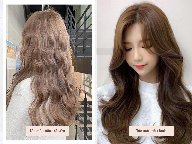Top 21+ Màu Tóc Cho Da Ngăm Cực Xinh Cho Nữ 6 Tóc màu nâu trà nữ - Màu nâu lạnh