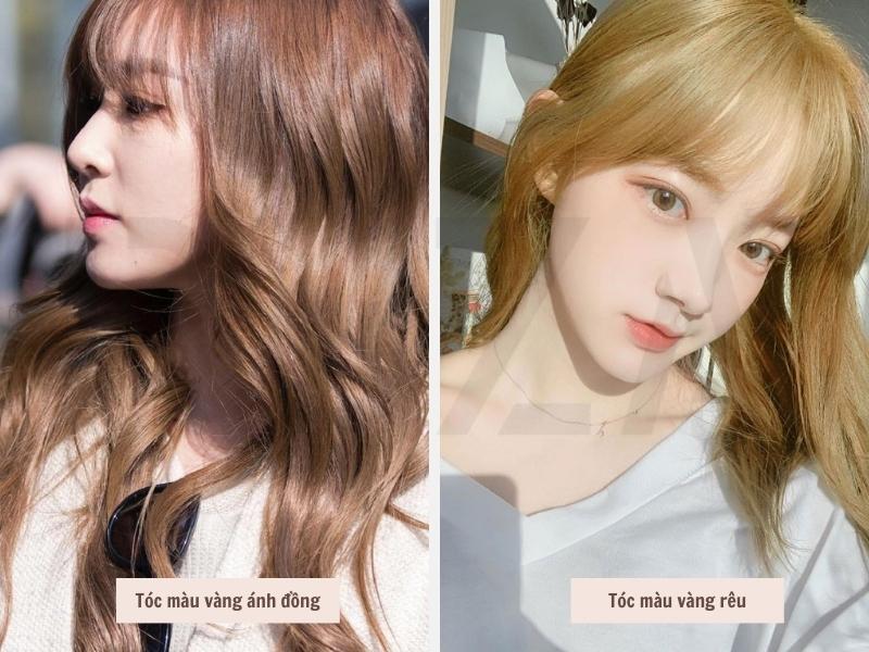 Top 21+ Màu Tóc Cho Da Ngăm Cực Xinh Cho Nữ 11 Tóc màu vàng ánh đồng - Màu vàng rêu