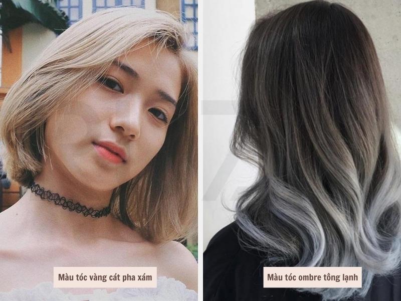 Top 20 Màu Tóc Sáng Da "Chất Lừ" Giúp Bạn Trẻ Trung, Cá Tính 12 Màu tóc vàng cát pha xám - Màu tóc ombre tông lạnh