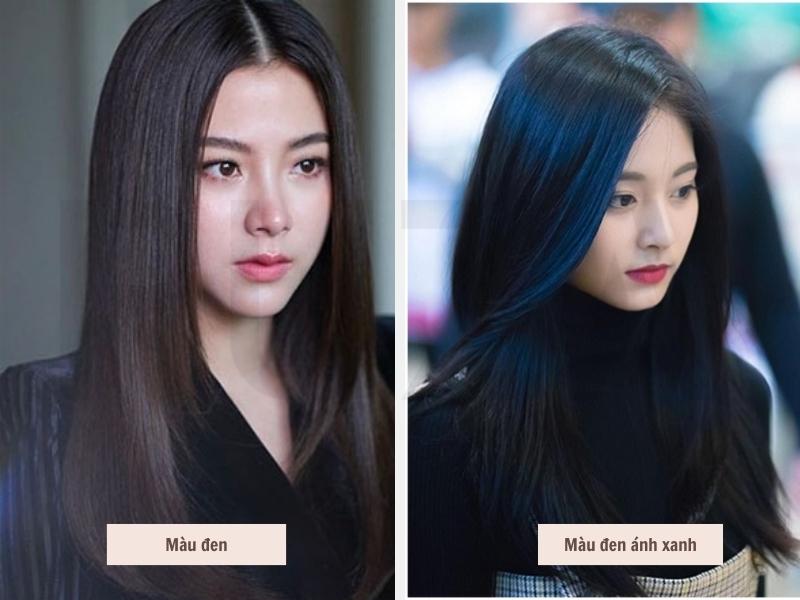 Top 20 Màu Tóc Sáng Da "Chất Lừ" Giúp Bạn Trẻ Trung, Cá Tính 9 Màu tóc đen truyền thống - Đen ánh xanh