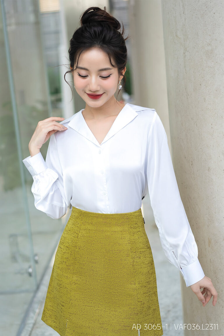 Áo sơ mi tay dài AD 3065-1 trắng pc1