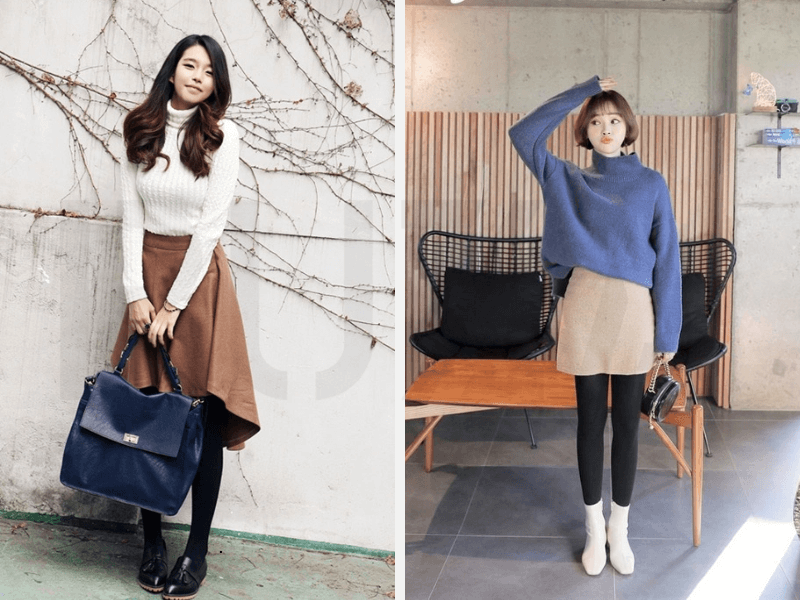 10+ Cách Phối Đồ Mùa Đông Cho Nữ Vừa Ấm Áp, Thời Trang 4 Phối áo len cổ lọ, chân váy midi và boots