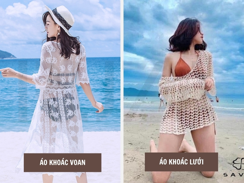 Đi Biển Nên Mặc Đồ Gì? Tổng Hợp Trang Phục Đi Biển Cực Chất 7 Mặc áo khoác voan và áo lưới đi biển